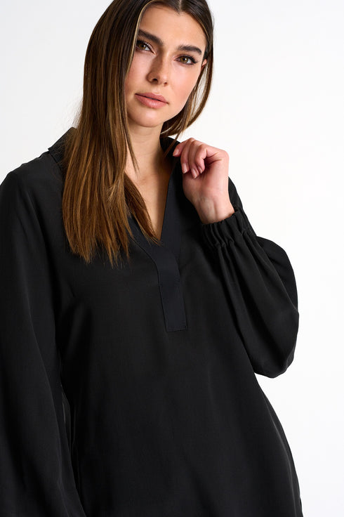 Shan Megan Silk puff sleeve blouse